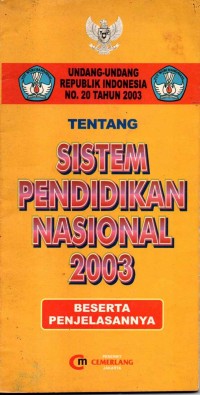 Image of Sistem pendidikan Nasional 2003