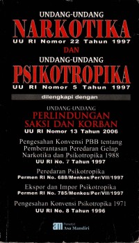 Image of Undang-undang Narkotika dan Undang-undang Psikotropika
